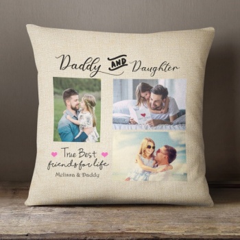 Luxury Personalised Photo Cushion - Inner Pad Included - True Best Friends